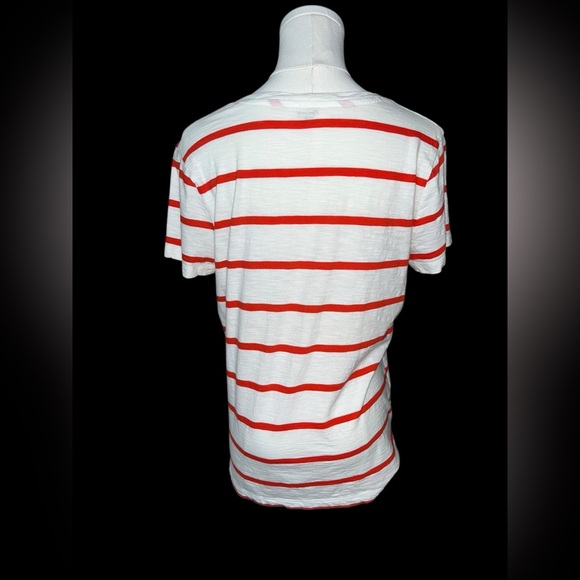 ~ Madewell Striped V-Neck Women's Top Size Medium - Picture 3 of 6